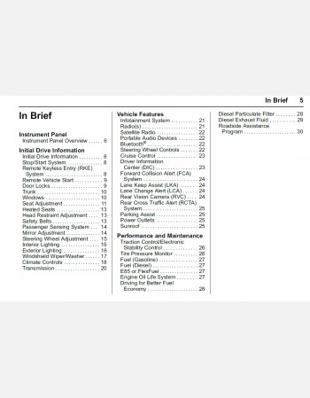chevrolet cruze 2017 owners manual